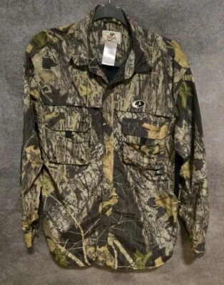 Mossy Oak Mens Treklite Shirt Mesh Vented Camo Medium Long Sleeve Hunting 4413 - Image 1 of 4