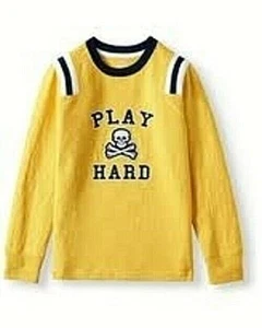 Wonder Nation Boys Long Sleeve Shirt Size X-SMALL (4-5)  Play Hard Skull NEW - Picture 1 of 1