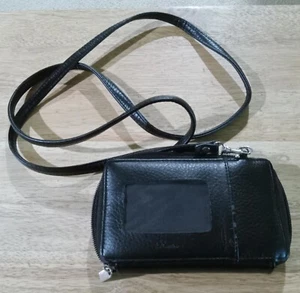 Buxton Umhängetasche Geldbörse Clutch schwarz Kartenhalter Geldbörse - Bild 1 von 5