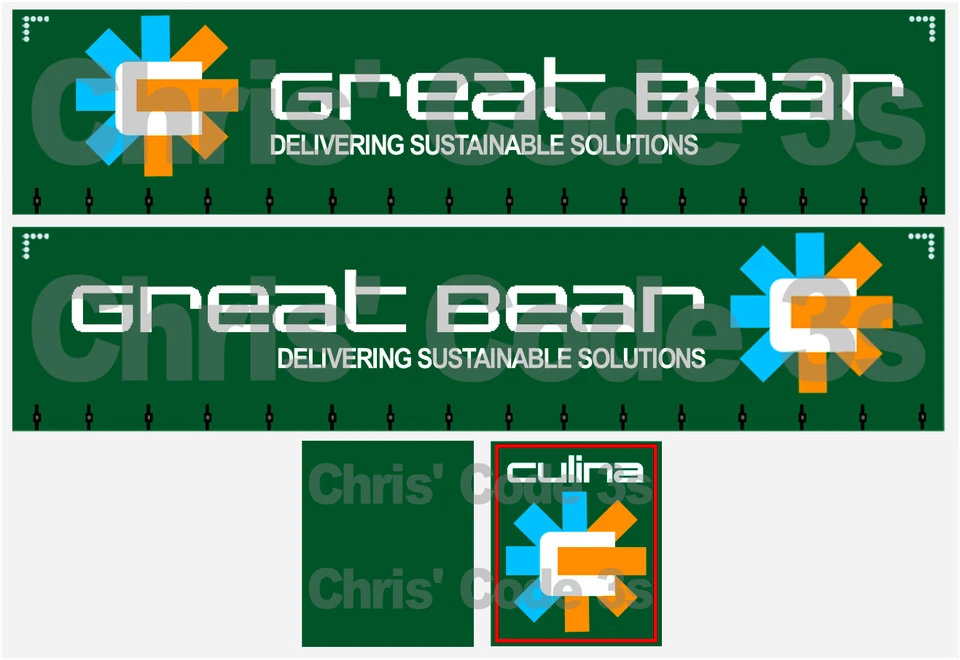 Code 3 Adhesive Vinyl Trailer Decal - Culina Great Bear - 1/50 1/76 1/148 1/87 - Image 1 of 1