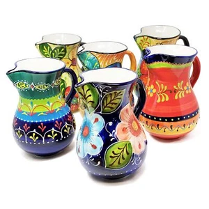 Pourer Pitcher Serving Jug Water Milk Flower Vase Ceramic Home Kitchen Décor 2L - Picture 1 of 18