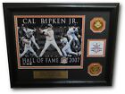 Cal Ripken Jr Unsigned 8X10 Hall Of Fame Photo With Collectors Coins Framed