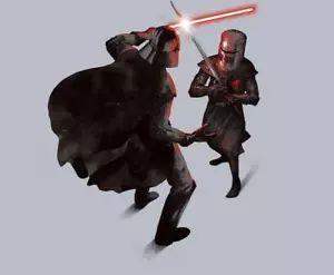 Camisa para hombre Star Wars Darth Vader Battles Santo Grial Caballero Negro Sátira Tefury - Imagen 1 de 2