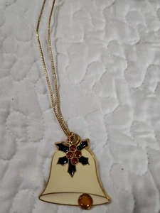 Neu Weihnachten weiße Glocke Ornament Sonnenfänger Kordel Halskette 20" - Bild 1 von 2