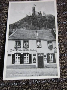 Postal antigua Torre Godesberg con bandera alemana a distancia años 30 USADA Alemania - Imagen 1 de 3