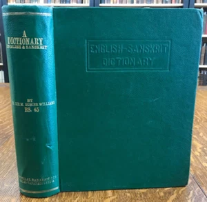1956 Dictionary of English & Sanskrit by Dr. Sir M. Moniker Williams - Bild 1 von 9