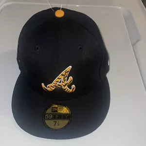 Atlanta Braves New Era Tiger Fill 59fifty fitted MLB hat black … 🔥🔥 - Picture 1 of 6