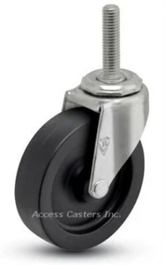 4STCPS-705 4" Swivel Caster, Polyolefin Wheel, 1/2 - 13 x 2-13/16 Threaded Stem - Picture 1 of 1