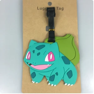 Anime Pokemn Bulbasaur Luggage Tag Pokmon Toy Boarding Pass Silicone Figure - Picture 1 of 1