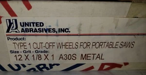 (10) United Abrasives Sait 23430 12" x 1/8" x 1" Trennklingen für Metall - Bild 1 von 4