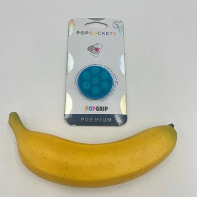 PopSockets Phone Grip Stand Squishy Electric Blue Popper POPGRIP Popsocket - Image 1 of 4