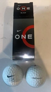 Nike One Black Golf Balls 1 Sleeve Of 2 Balls Tiger Woods Discontinued New NOS - Picture 1 of 8