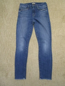 Jean mère femme 25 bleu The Looker cheville fray pantalon léger délavé denim ourlet brut - Photo 1/10