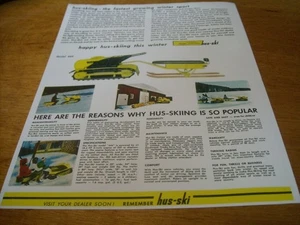 RAR Vintage 1964 HUS-SKI Modell 444 Schneemobil Prospekt - Bild 1 von 6
