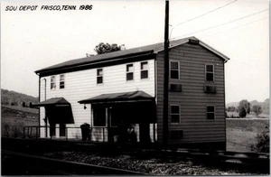 Railroad Train Station Depot Frisco, TN Tennessee Postcard RR Tracks - Picture 1 of 2