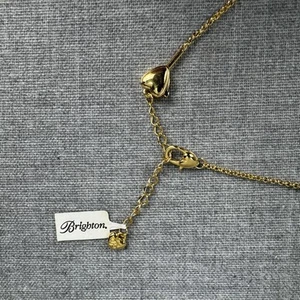 Brighton VIVI Gold Long Necklace Adjustable Heart Charm Womens Jewelry New Tag - Picture 1 of 7