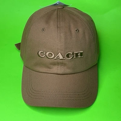Gorra de béisbol COACH bordada para mujer talla única SILLA LIGERA (marrón) NUEVA Foto 1 de 4