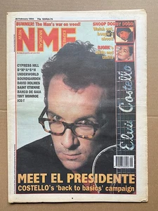 ELVIS COSTELLO NME MAGAZINE FEB 26 1994 - ELVIS COSTELLO COVER AND FEATURE UK - Picture 1 of 2