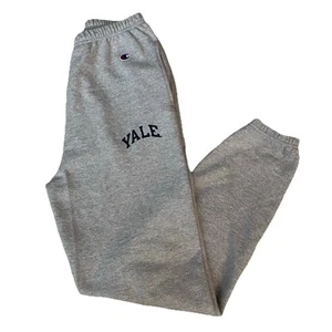 Vintage Champion Yale Bulldogs Sweat Pants Comfort Grey Adult Unisex M EUC - Picture 1 of 12