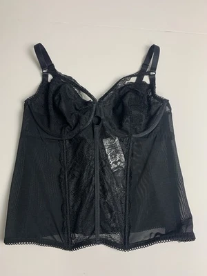 Bustier con aros Torrid con tiras - Encaje Negro Talla 00 M/L 10 Nuevo con etiquetas Foto 1 de 4