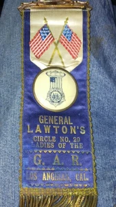 LADIES OF THE GRAND ARMY F.C.L. PIN von 1900? ehren General LAWTON - Bild 1 von 3