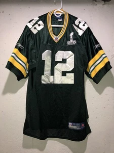RARE Aaron Rodgers #12 GREEN BAY PACKERS Super Bowl XLV Patch Jersey Men’s 54 - Picture 1 of 24
