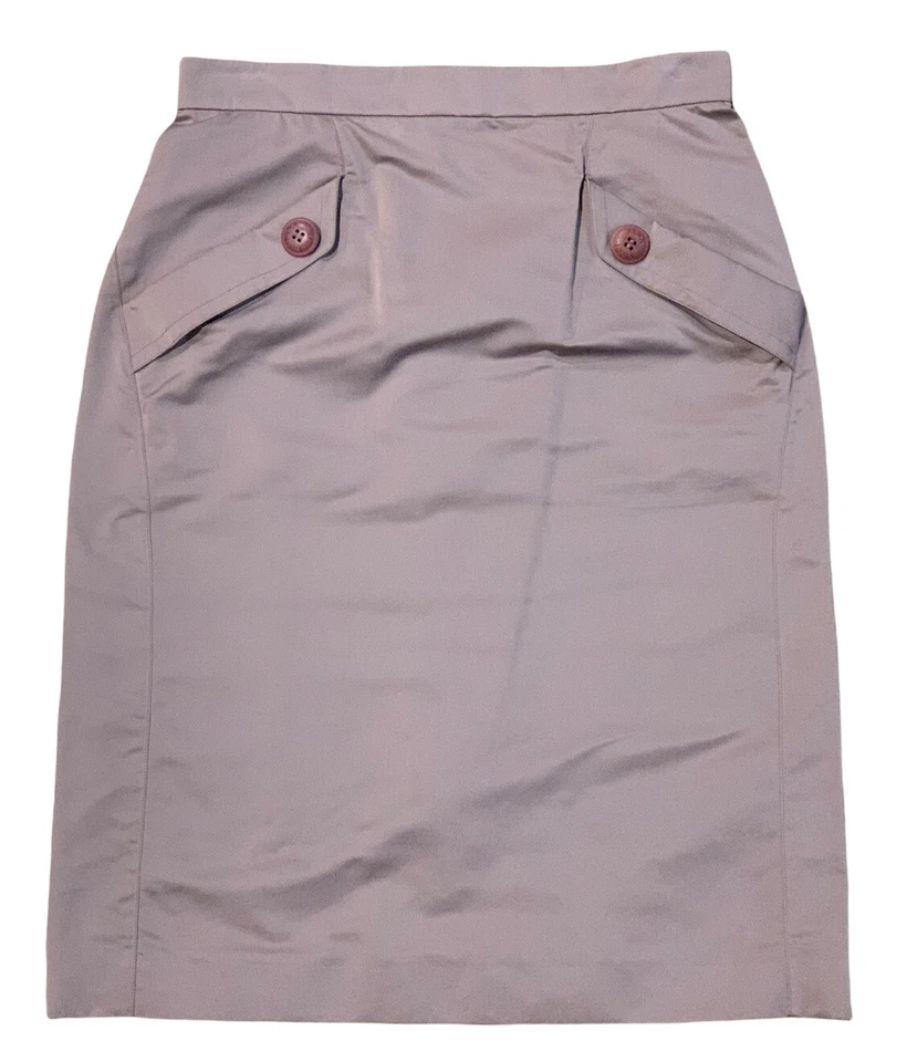 Vintage Nina Ricci  A Line Silk Skirt SiZE 38 Made In France Logo Classic - Image 1 of 4