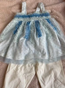 NWT Isobella & Chloe blue dress sleeveless top pants 2 piece girls size 12 M - Picture 1 of 6