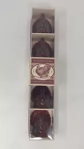 WILLIAMS SONOMA Turchia ~ supporti conici mirtillo ~ set di 4 ~ nuovi con scatola ~ Ringraziamento - Foto 1 di 8