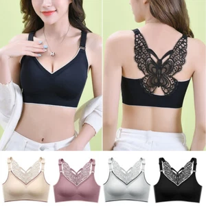 Womens Sports Bra High Impact Support Top Underwear Yoga Gym Push Up Padded Vest - Picture 1 of 21