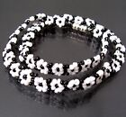 Chain Necklace Necklace Choker Beads Black White Jewelry Bracelet Women's K1534*