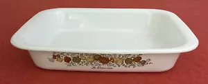 Vintage Corning Ware Ceramic Roaster w Spice Of Life Le Romarin Art Baking Dish - Picture 1 of 16
