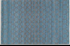 Mali geometrischer handgewebter flachgewebter grau/türkis Flächenteppich 250x350cm UVP £595 - Bild 1 von 6