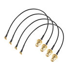4x RF Adapter Connector MMCX Male Angle to RP-SMA Female Braid Cable RG1.37