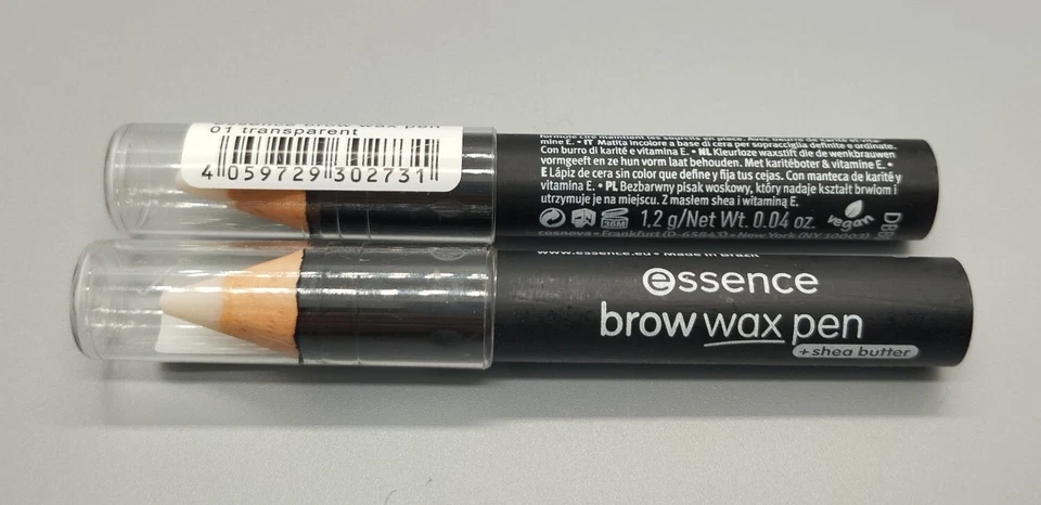 2x Essence: Brow Wax Pen mit Sheabutter - 01 Transparent - 2x 1,2 g - Bild 1 von 1