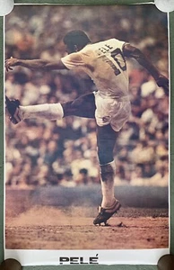 Vintage 1970s Pele Poster / Brazil Soccer Football - Picture 1 of 4
