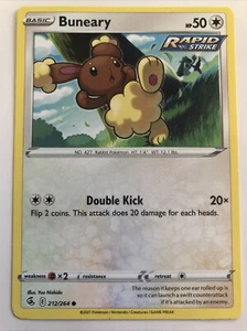 Pokémon TCG Fusion Strike Buneary 212/264 NM - Picture 1 of 2