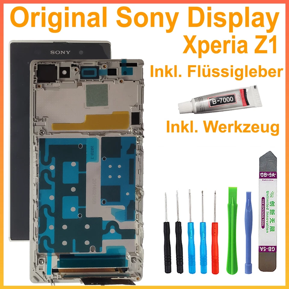 Pantalla LCD Original Sony Xperia Z1 LT39 Con Marco Blanco + Herramienta - Imagen 1 de 1
