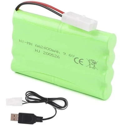RC Wiederaufladbarer 9,6 V 2400 mAh NI-MH Akku Pack USB-Ladegerät Set für Drone - Bild 1 von 4