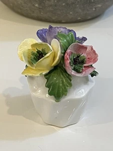 Royal Adderley England Floral Bone China Blumenstrauß Vase gelb lila rosa - Bild 1 von 19