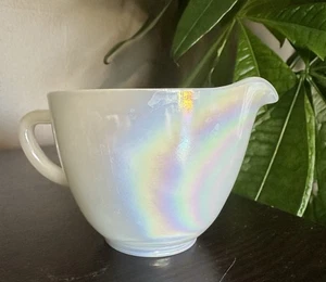 Vintage Federal Milchglas Moonglow Pearl irisierend Milchkännchen Top - Bild 1 von 9