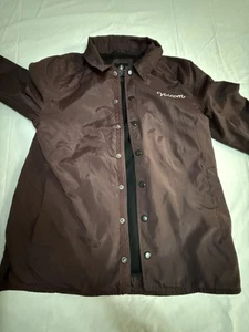 Volcom Women Maroon Water Wind Resistant Windbreaker Jacket Snap Button XS Lined - Picture 1 of 21