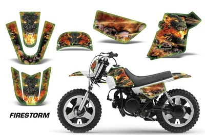 Pegatinas gráficas + #calcomanías PLT para Yamaha PW50 1990-2022 FIRESTORM G Foto 1 de 3