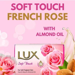 Lux Soft Touch Bar Soap with French Rose & Almond Oil – 80g (2-Pack) - Picture 1 of 4