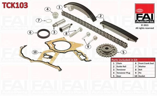 FAI AUTOPARTS STEUERKETTENSATZ MIT ZAHNRAD passend für OPEL ASTRA FRONTERA - Bild 1 von 1