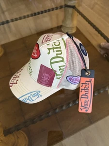 Von Dutch Hat Cap Snap Back Trucker Mesh Patch Graphic Mens Multicolor - Picture 1 of 15