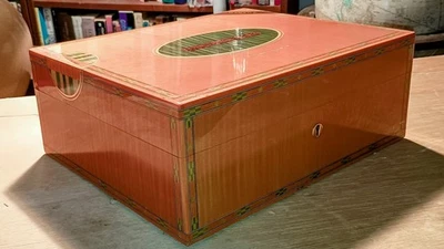 Rare Vintage Elie Bleu Cigar Humidor Flor De Tabacos Habana Fine Cigars - Image 1 of 4