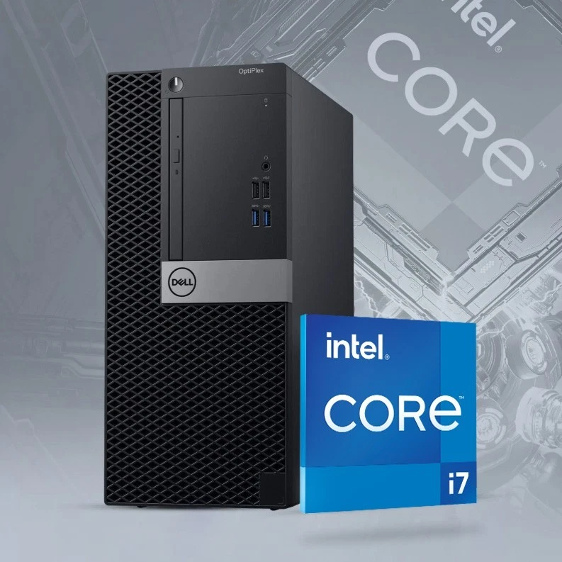 ESCRITÓRIO DE JOGOS Dell OptiPlex MT Computer Core i7 7th 32GB Ram 1TB SSD Wi-Fi - Imagem 1 de 4