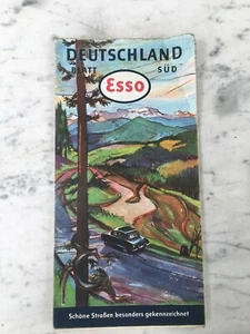 TOURIST GUIDE GERMANY SOUTH ESSO MAP OLD MAP - Picture 1 of 3
