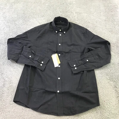 J Lindeberg Shirt Mens Medium M Button Up David Indigo Black Pocket Gabardine - Image 1 of 4